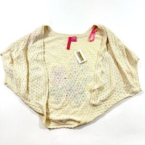 Charlotte Tarantola Beaded Bolero Cardigan Floral Silk